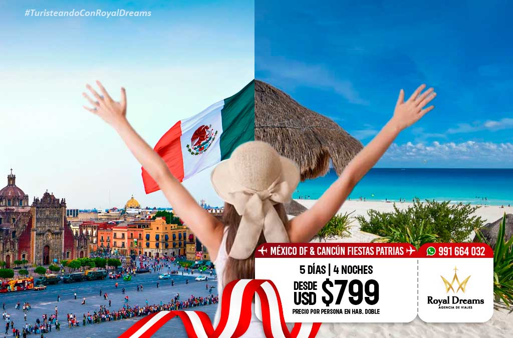 paquetes fiestas patrias mexico ciudad y cancun
